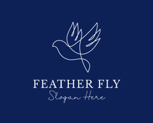 Elegant Flying Dove logo design