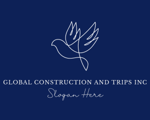Elegant Flying Dove logo design