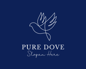 Elegant Flying Dove logo design