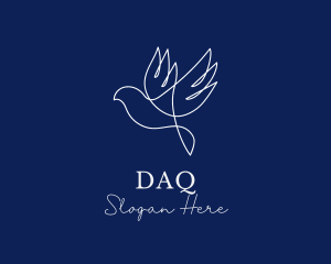 Aviary - Elegant Flying Dove logo design