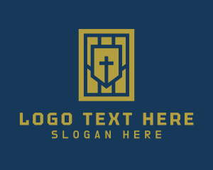 Biblical - Cross Shield Charity logo design