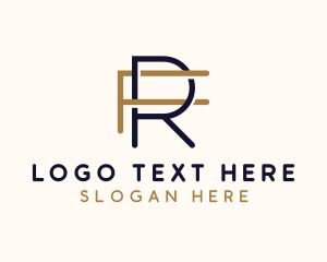 Letter Fr - Simple Consulting Firm Letter FR logo design