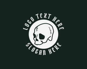 Medieval Skull Style logo design