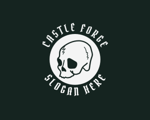 Medieval Skull Style logo design