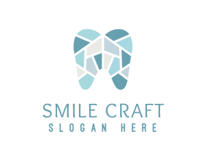 Orthodontist - Blue Tooth Mosaic logo design