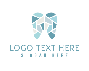 Dental - Blue Tooth Mosaic logo design