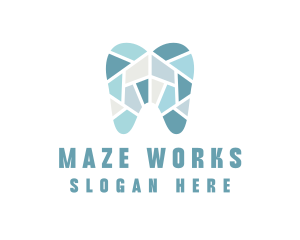 Blue Tooth Mosaic logo design