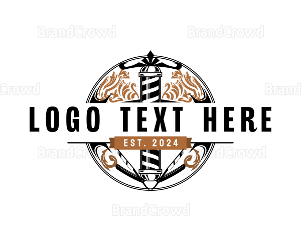 Barber Haircut Razor Logo