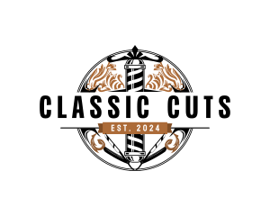 Barber Haircut Razor logo design