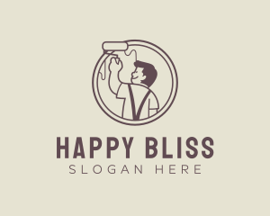 Happy Painter Guy logo design