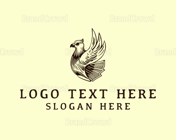 Falcon Bird Flying Logo