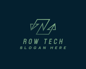 Modern Tech Arrow Letter N  logo design