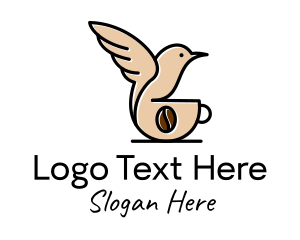 Cappuccino - Hummingbird Coffee Bean logo design