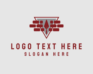 Trowel - Brick Trowel Masonry logo design