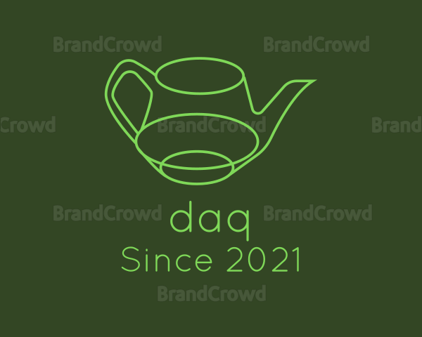 Minimalistic Green Teapot Logo