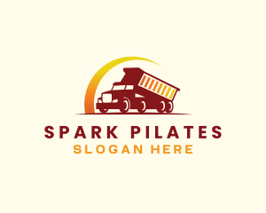 Dump truck Transport Logistic Logo