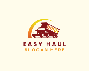 Dump truck Transport Logistic logo design