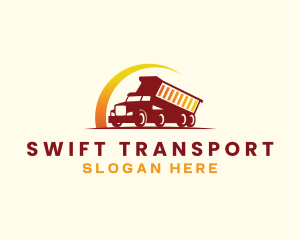 Dump truck Transport Logistic logo design