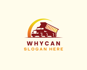 Trucking - Dump truck Transport Logistic logo design