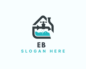 Faucet House Plumbing Repair Logo