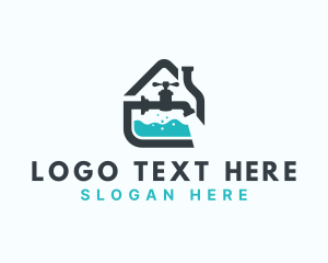 Drainage - Faucet House Plumbing Repair logo design