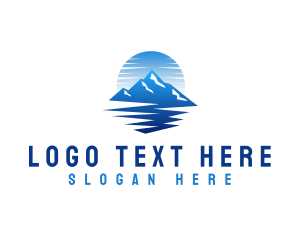 Glacier - Travel Mountain Summit logo design