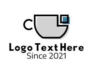 Dinner - Cubism Coffee CUp logo design