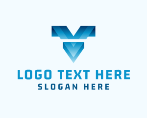 Letter V - Tech Digital Software Programmer logo design