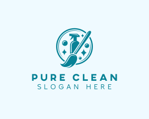 Mop Sprayer Cleaning Tool logo design