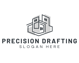 Drafting - Builder House Construction logo design