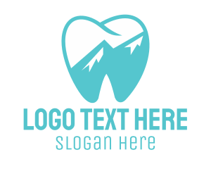 Orthodontist - Dental Mountain Tooth logo design