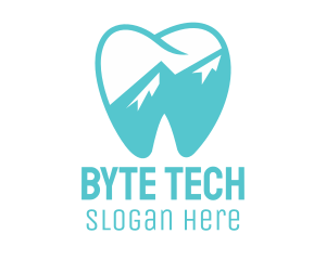 Dental Mountain Tooth logo design