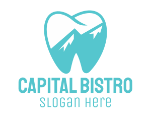 Dental Mountain Tooth logo design