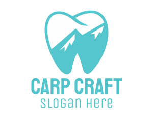 Dental Mountain Tooth logo design