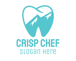 Dental Mountain Tooth logo design