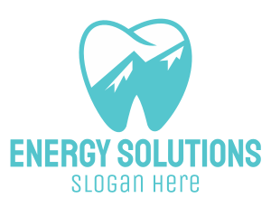 Dental Mountain Tooth logo design