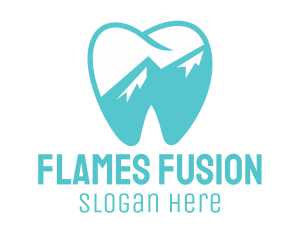 Dental Mountain Tooth logo design