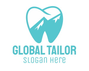 Dental Mountain Tooth logo design