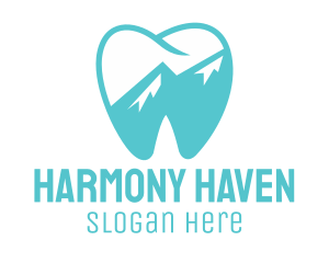 Orthodontist - Dental Mountain Tooth logo design