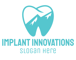 Dental Mountain Tooth logo design