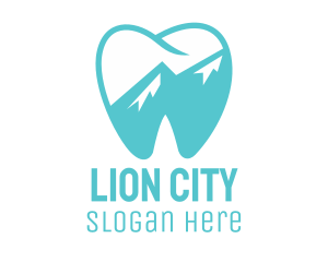 Dental Mountain Tooth logo design