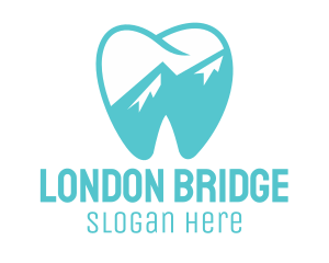 Dental Mountain Tooth logo design