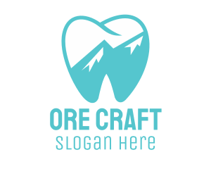 Dental Mountain Tooth logo design