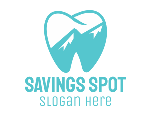 Dental Mountain Tooth logo design