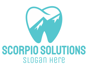 Dental Mountain Tooth logo design