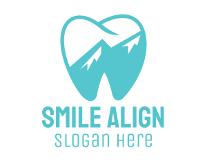 Orthodontic - Dental Mountain Tooth logo design