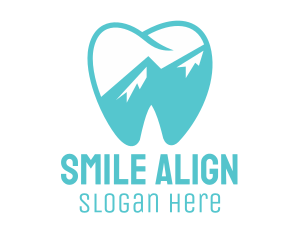 Dental Mountain Tooth logo design