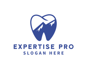 Dental Mountain Tooth logo design