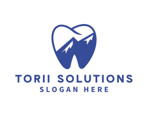 Dental Mountain Tooth logo design