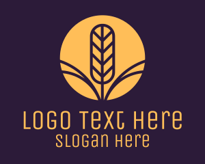 Vegetarian - Bakery Wheat Stalk logo design